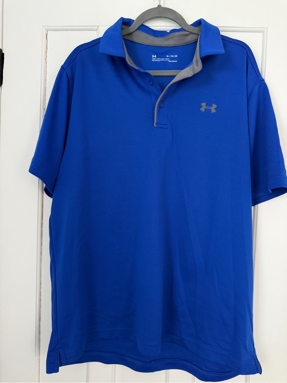 Under Armour Royal Blue Polo with Gray Trim